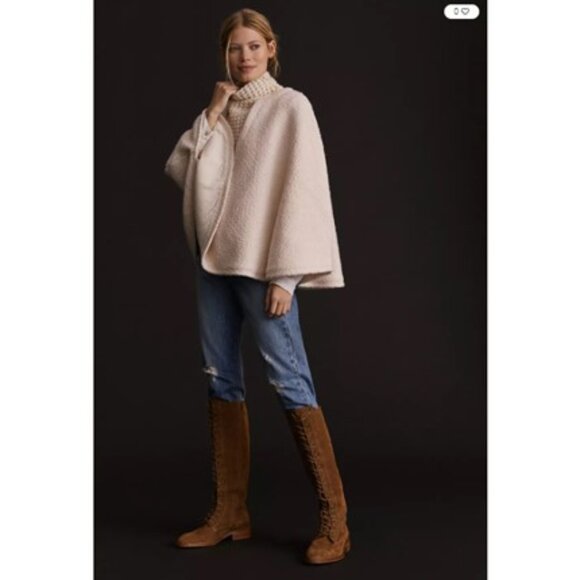 NWT-Anthropologie Textured Poncho - One Size